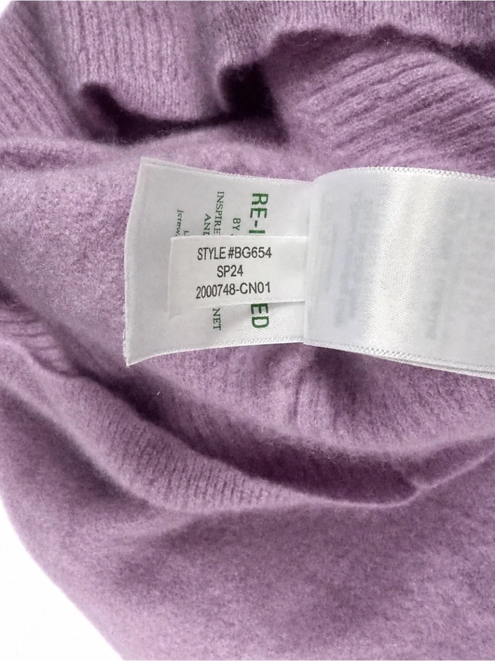 J.Crew Cashmere Crewneck Sweater Ash Lilac Purple Small Cropped